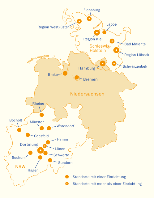 Übersicht der Standorte